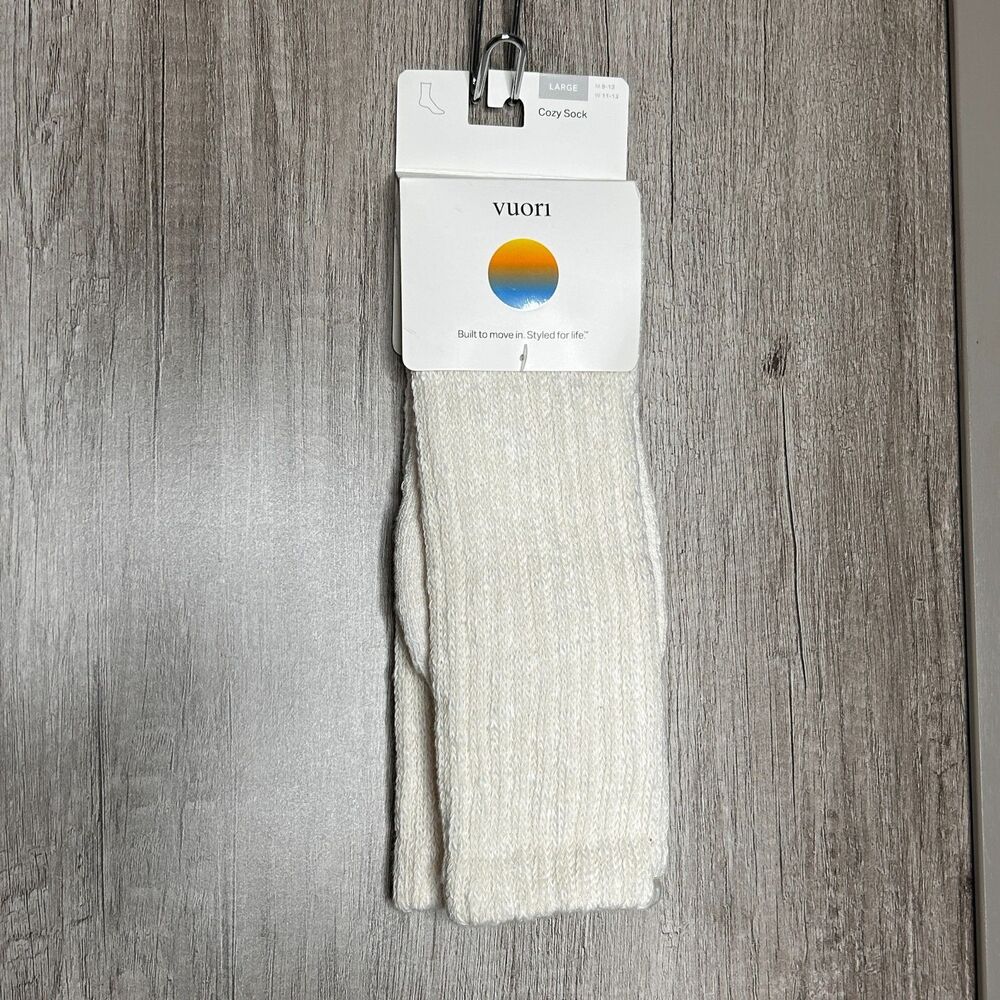 Vuori Cozy Socks Marshmallow Heather Unisex slouchy chunky